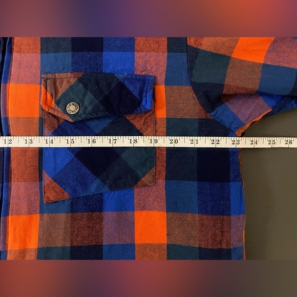 The North Face Reversible Plaid Jacket Size M Blue Shacket Quilted Flannel Coat - Picture 10 of 16